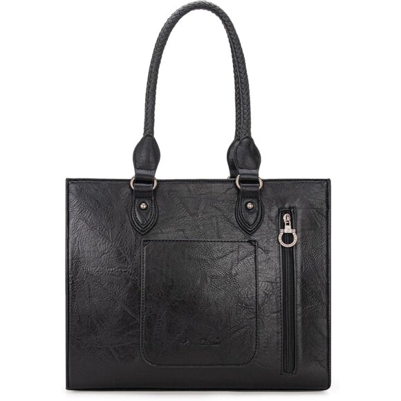 Vintage-Inspired Western Handbag: Vegan Leather with Whipstitch & Fringe Design - Picture 3 of 7